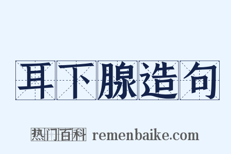 耳下腺造句是什么意思的图片